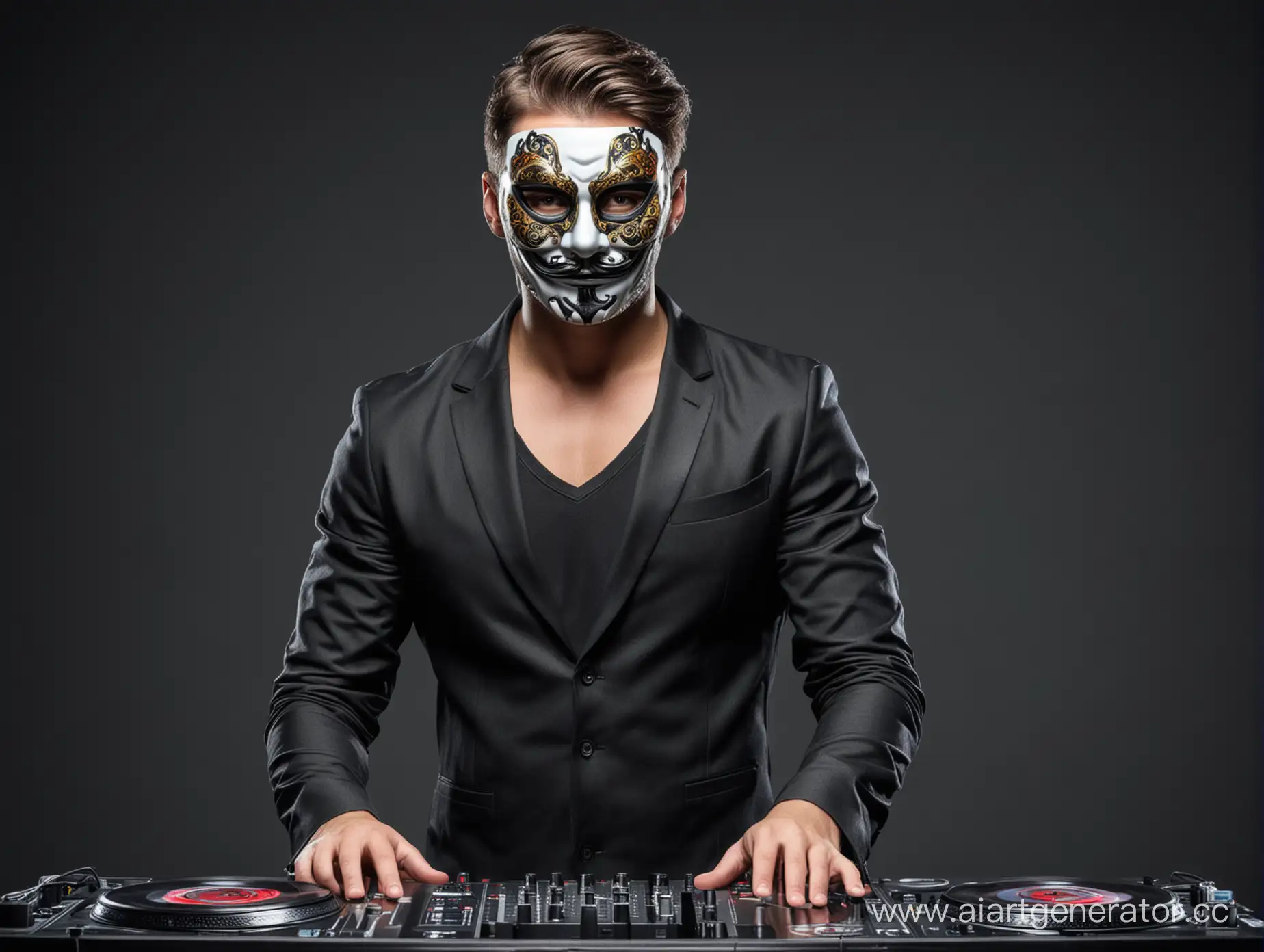 Stylish-DJ-Wearing-a-Mysterious-Mask