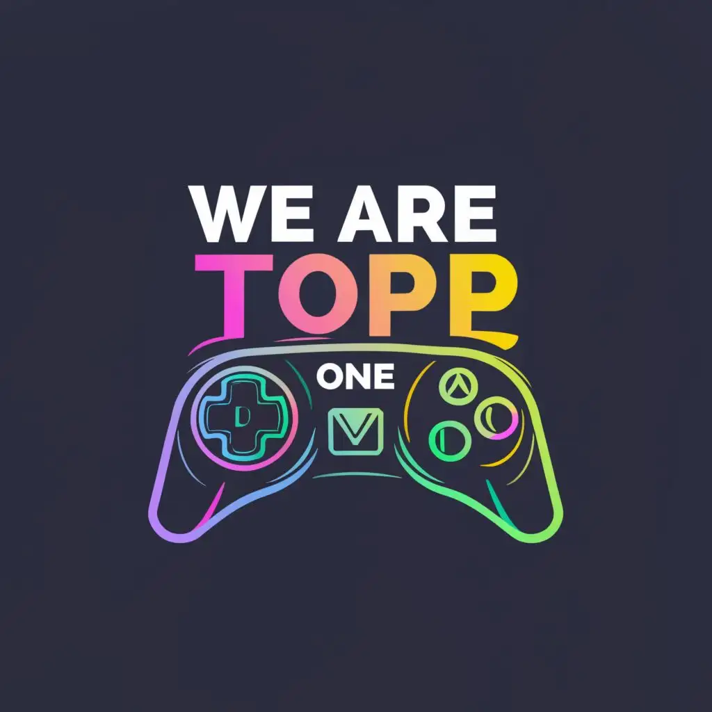 a logo design,with the text "We Are Top One", main symbol:game logo,Moderate,clear background