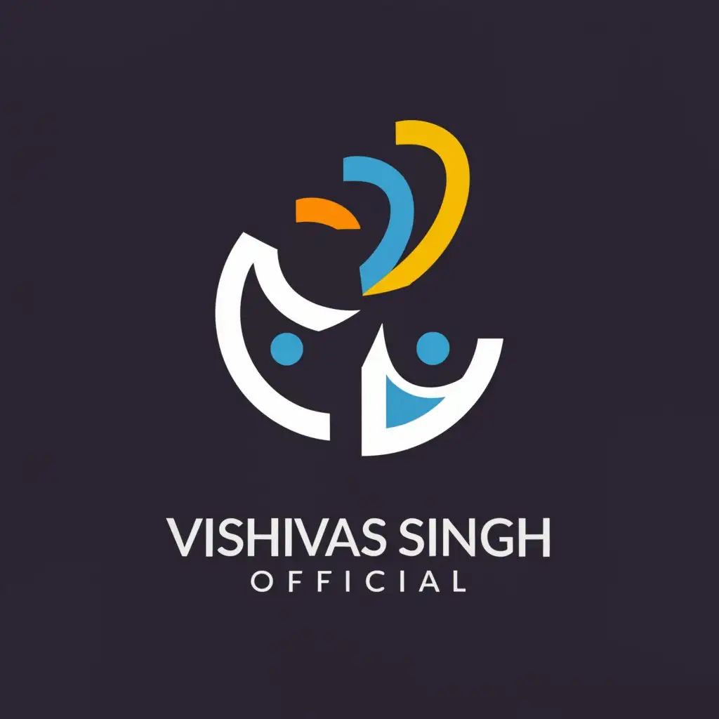 a logo design,with the text "Vishvas Singh official ", main symbol:Positive,Moderate,clear background