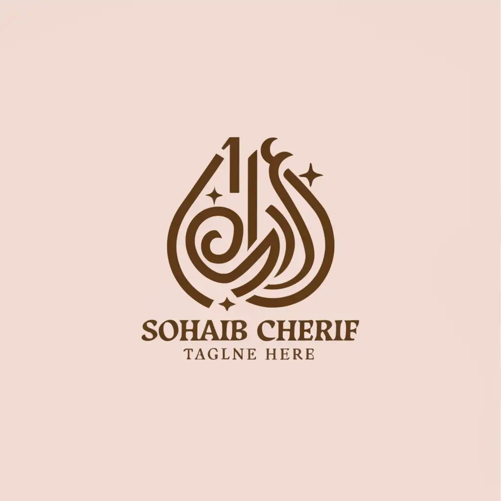 a logo design,with the text "sohaib cherif", main symbol:Arabic,Moderate,clear background