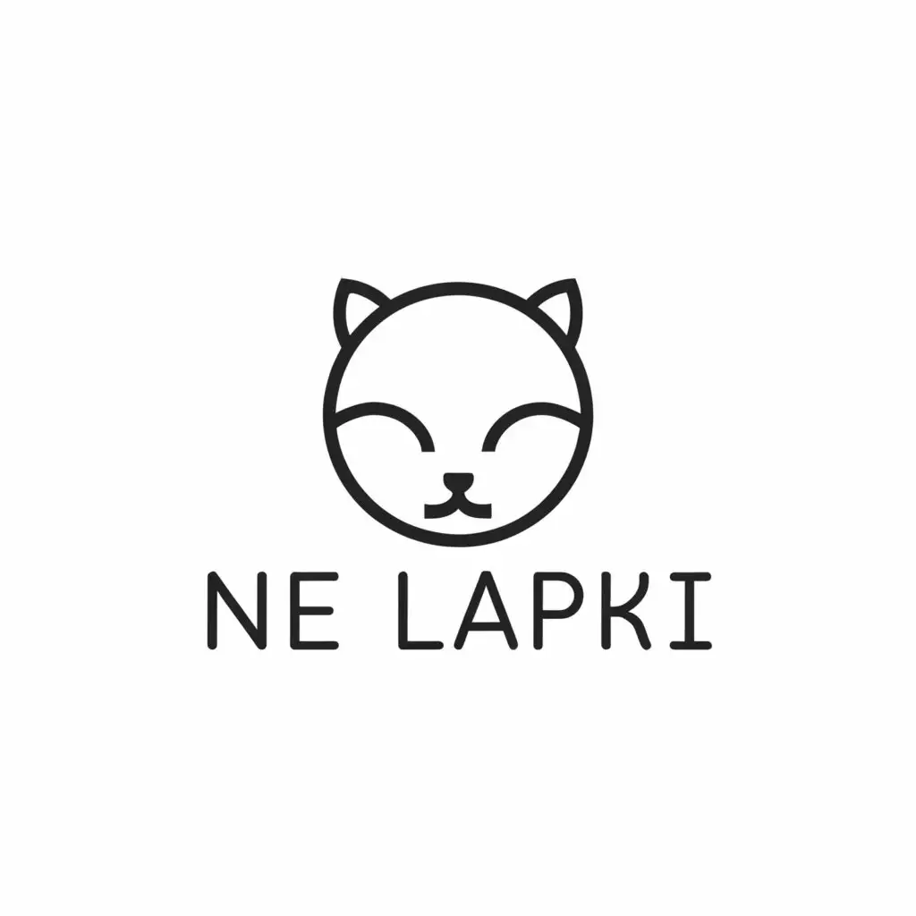 a logo design,with the text "ne Lapki", main symbol:cat,Умеренный,be used in Красота и спа industry,clear background