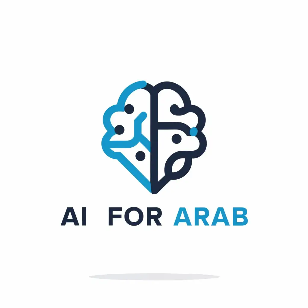 a logo design,with the text "AI For Arab", main symbol:All About AI,Moderate,clear background