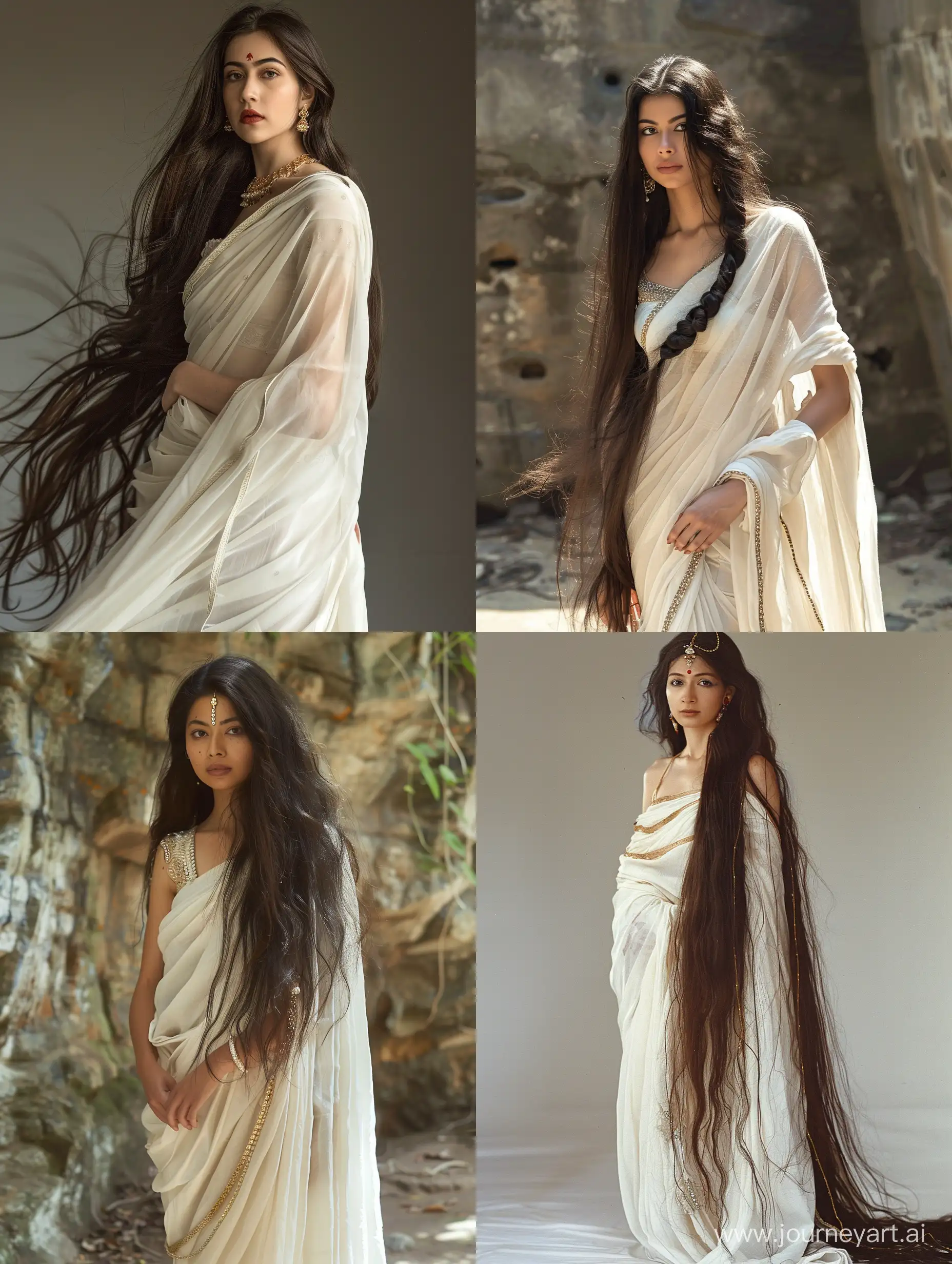 一個被印度巫師精神控制的香港長髮美女，她27嵗，身穿印度白色莎莉