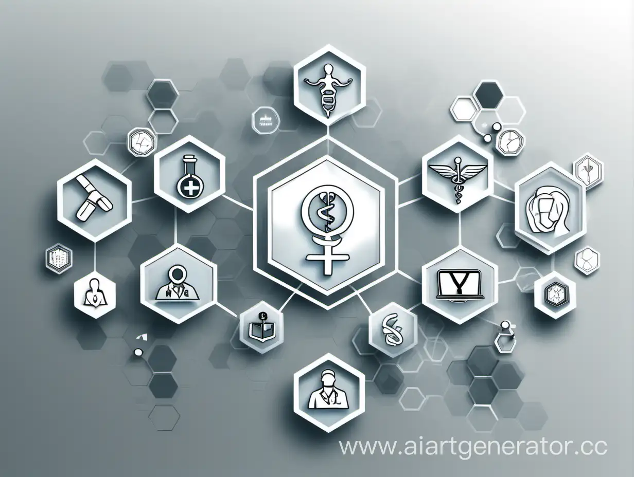 Gradient-Gray-Hexagons-with-Medicine-Icons-for-a-Sleek-Website-Background
