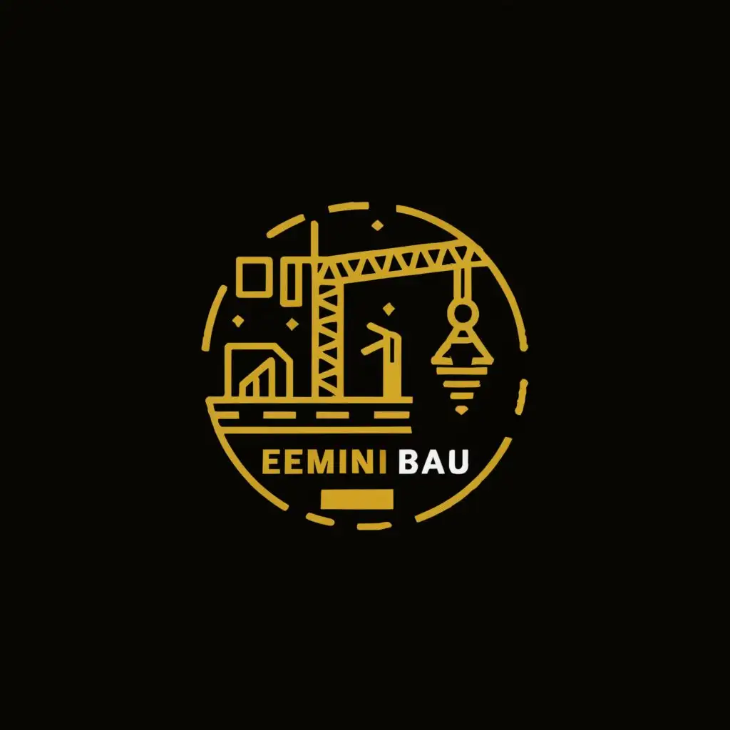 a logo design,with the text "Emini Bau", main symbol:circle, be used in Construction industry