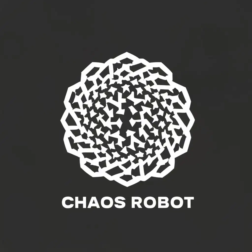 a logo design,with the text "CHAOS ROBOT", main symbol:Iranian chaos,complex,be used in Technology industry,clear background