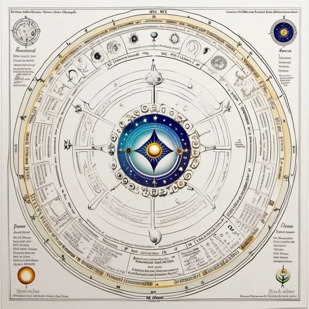 astrology air element  information page on pure white paper   front view