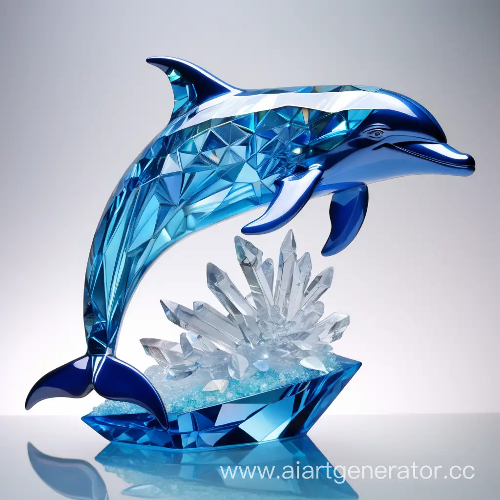 Mesmerizing-Crystalline-Dolphin-Sculpture-Unique-Artistic-Creation