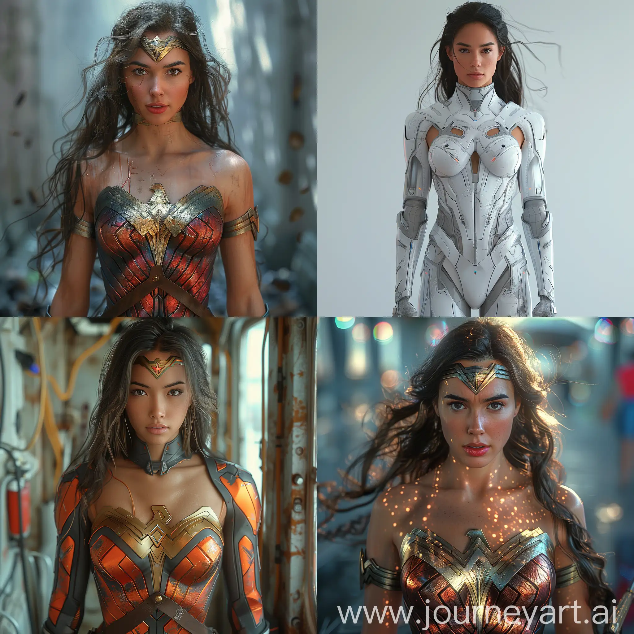 Futuristic DC Wonder woman, ultra-modern style, ultramodern style, octane render --stylize 1000