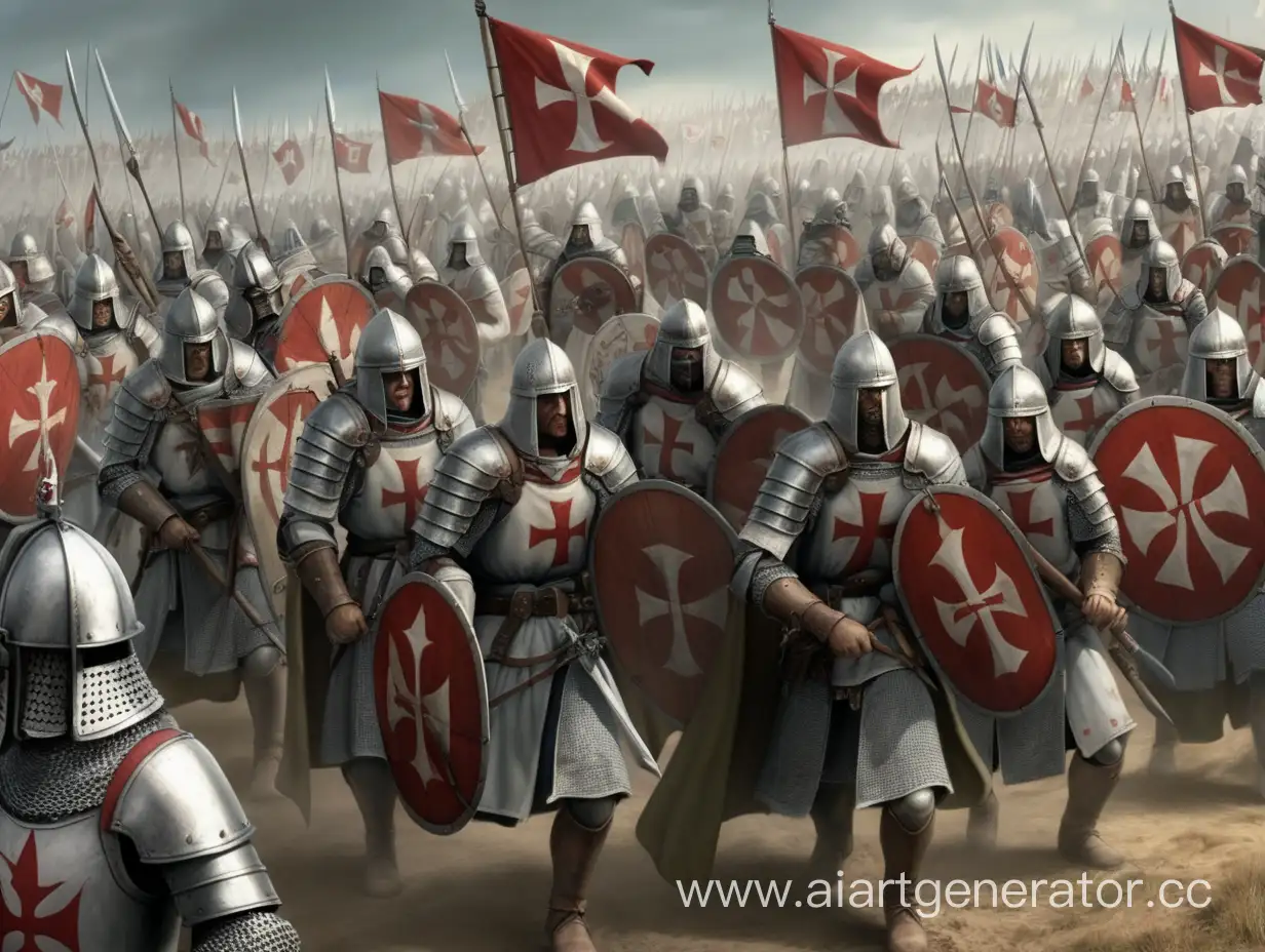 Templar-Army-Advancing-in-Powerful-Formation