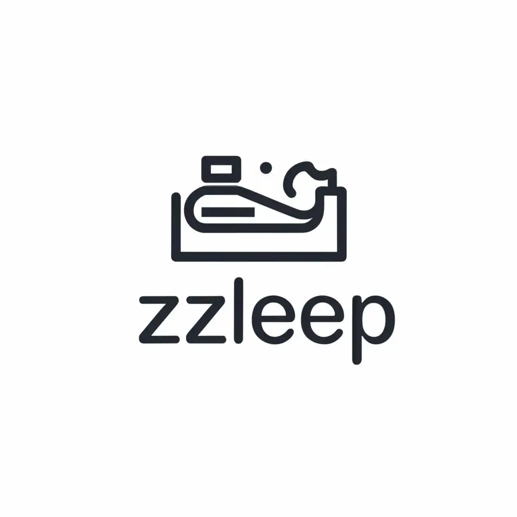 a logo design,with the text "Zzleep", main symbol:bed,Moderate,be used in Home Family industry,clear background