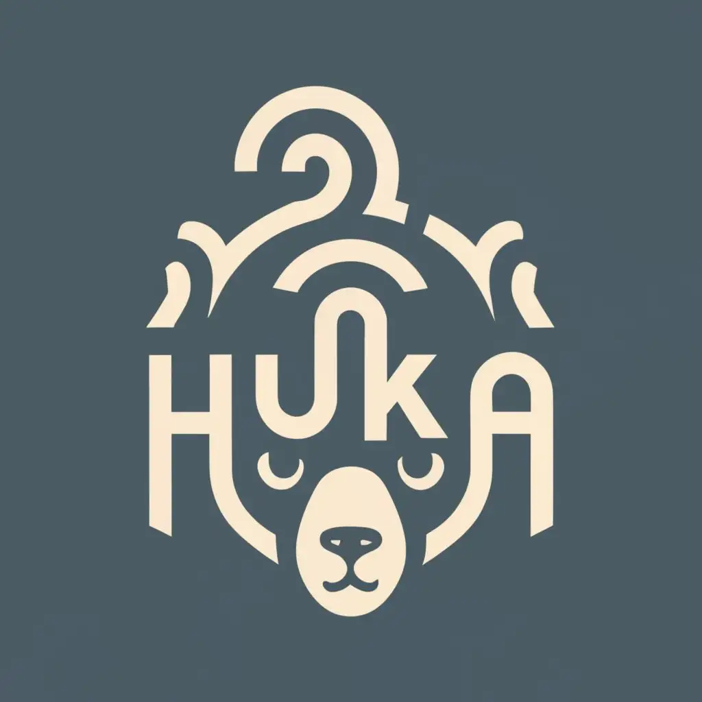 LOGO-Design-For-Huka-Modern-Bear-Symbol-with-Innovative-Typography-for-the-Technology-Industry