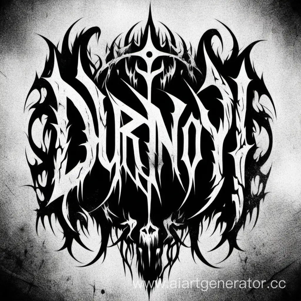 Most brutal and hard deathcore logo for “DURNOYI” band