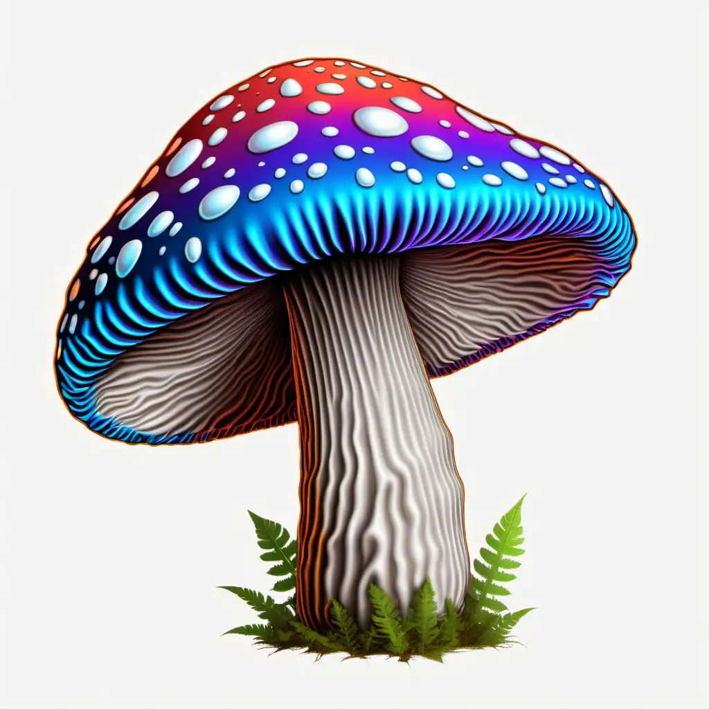 magic cap mushroom, psychedelic, no background


