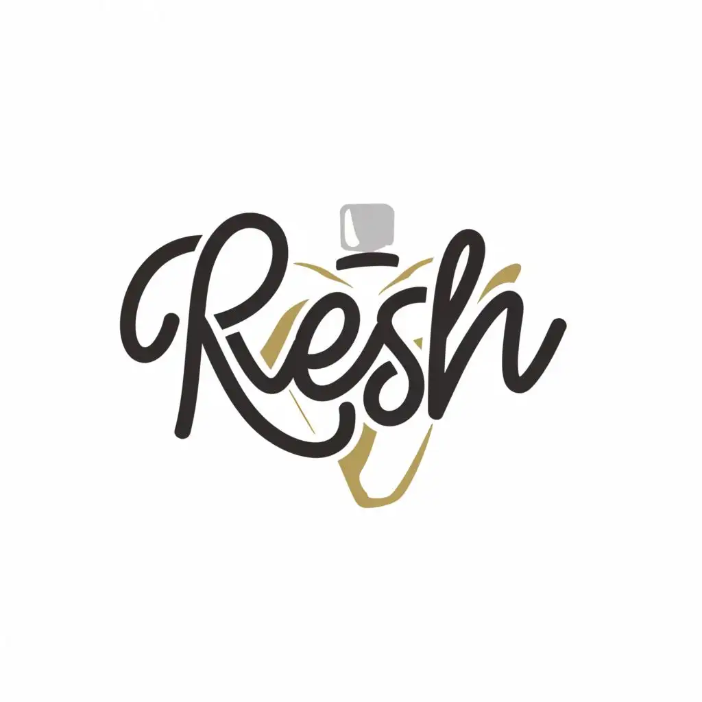 logo, perfumes, with the text "RESH", typography