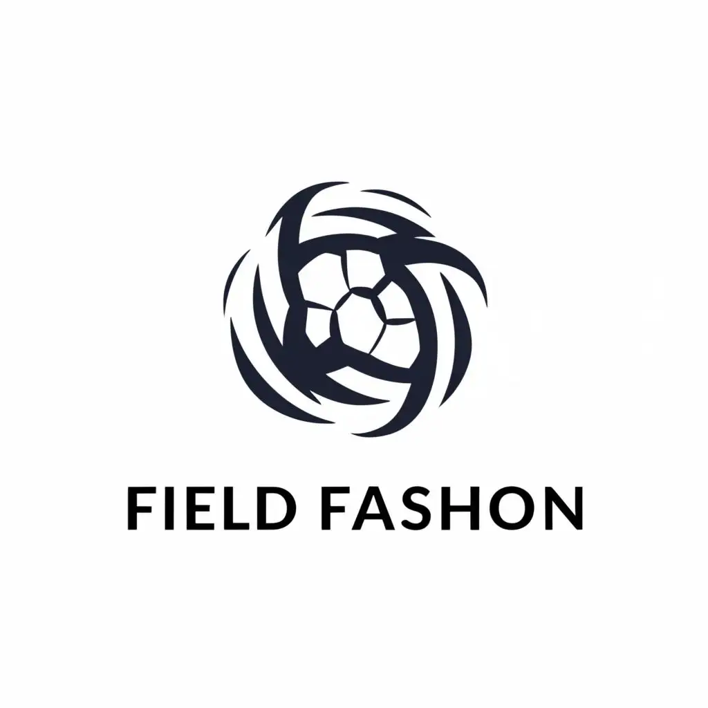 a logo design,with the text "FieldFashion", main symbol:Soccer ball,Moderate,be used in Sports Fitness industry,clear background