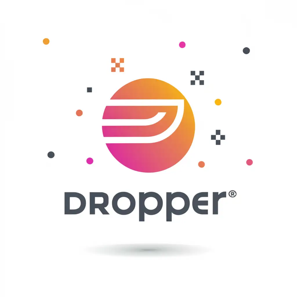 LOGO-Design-For-Dropper-Minimalistic-Dropshipping-Emblem-for-Retail-Industry