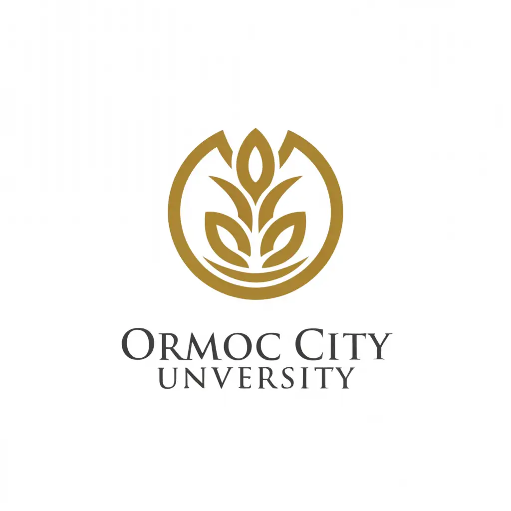 a logo design,with the text "Ormoc City University", main symbol:Agriculture, Education, Business, Globe, Service, Unity,Minimalistic,clear background