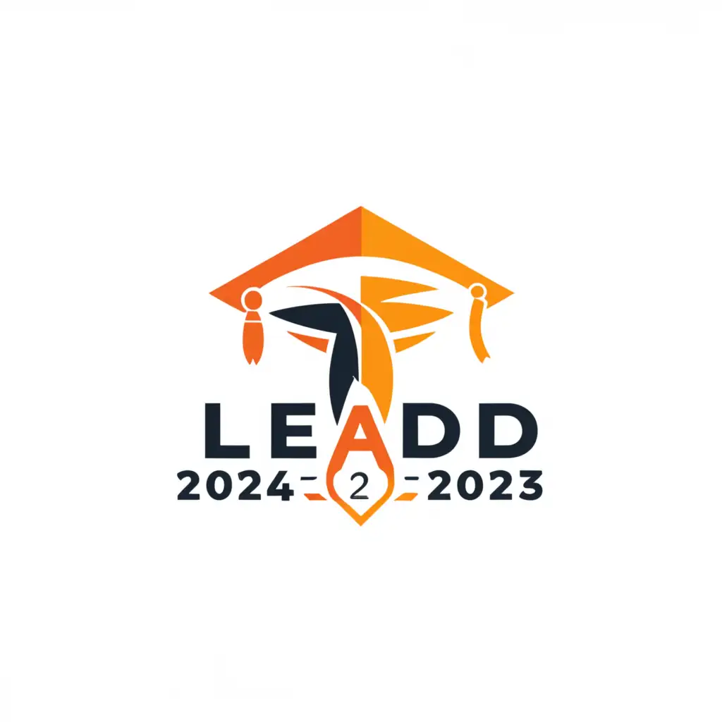 a logo design,with the text "LEAD 2024 -2025", main symbol:UNIVERSITY GRADUATION,complex,clear background