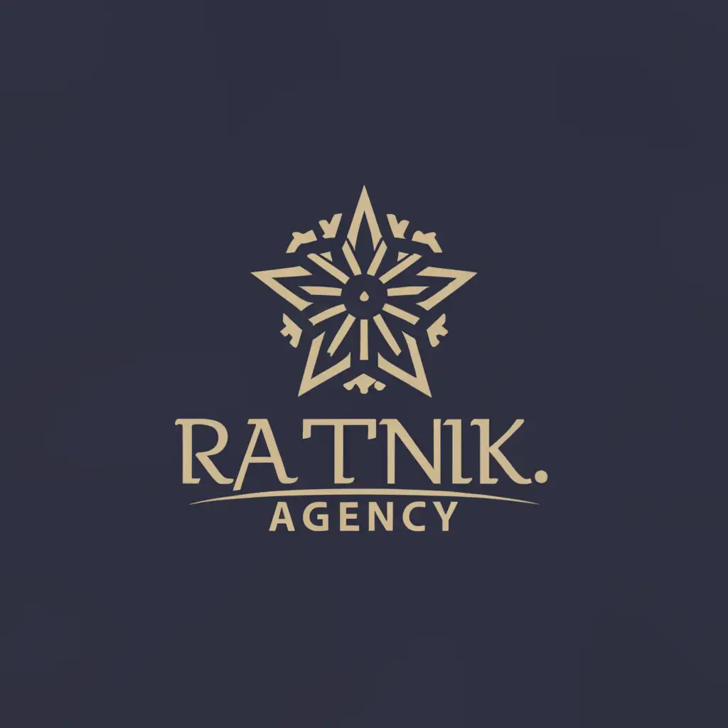 a logo design, with the text 'Detective agency ( RATNIK )', main symbol: Star ( WARRIOR ), Moderate, to be used in Other industry, clear background