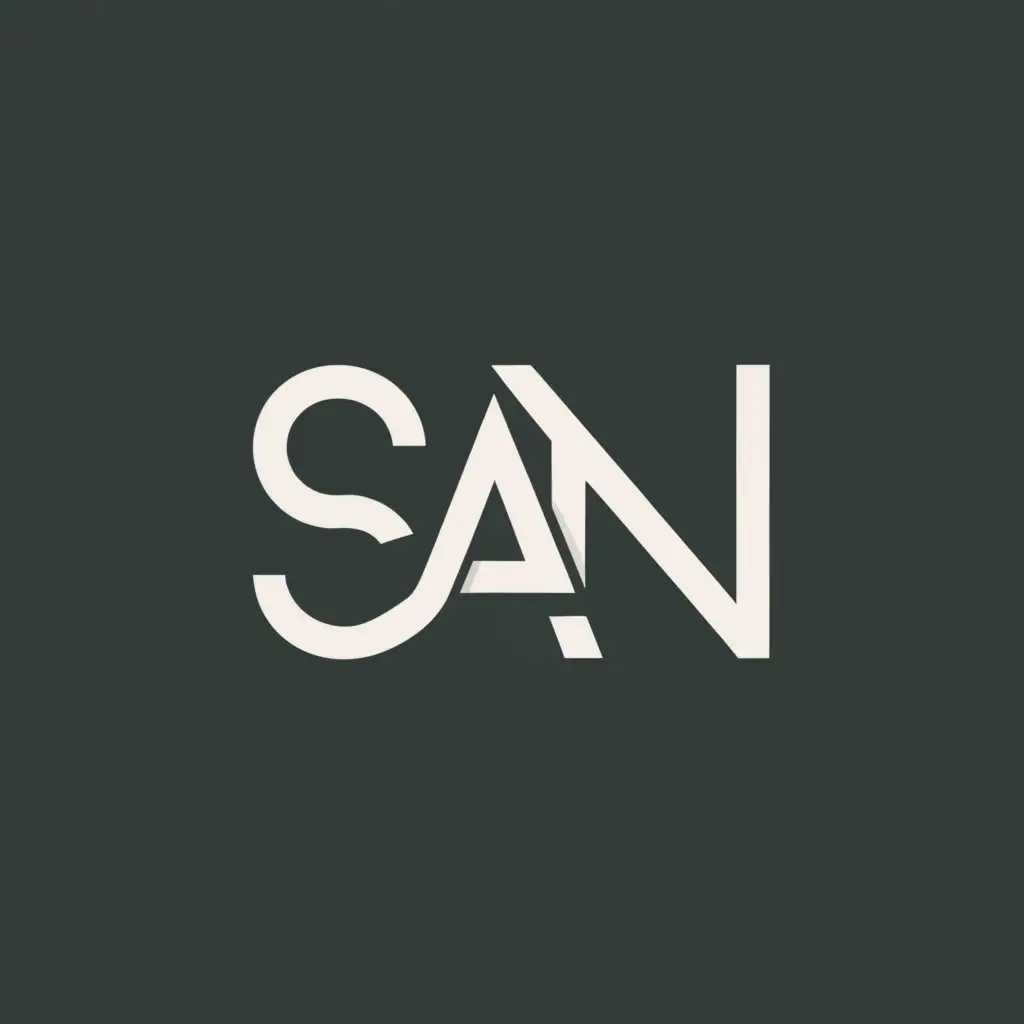 a logo design,with the text "San", main symbol:Initial,Moderate,be used in Internet industry,clear background