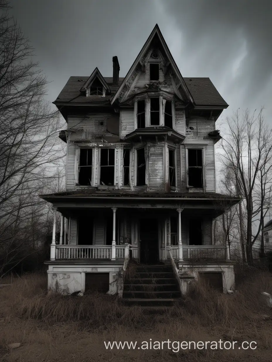 Eerie-TwoStory-Abandoned-House-Across-from-Charming-Home
