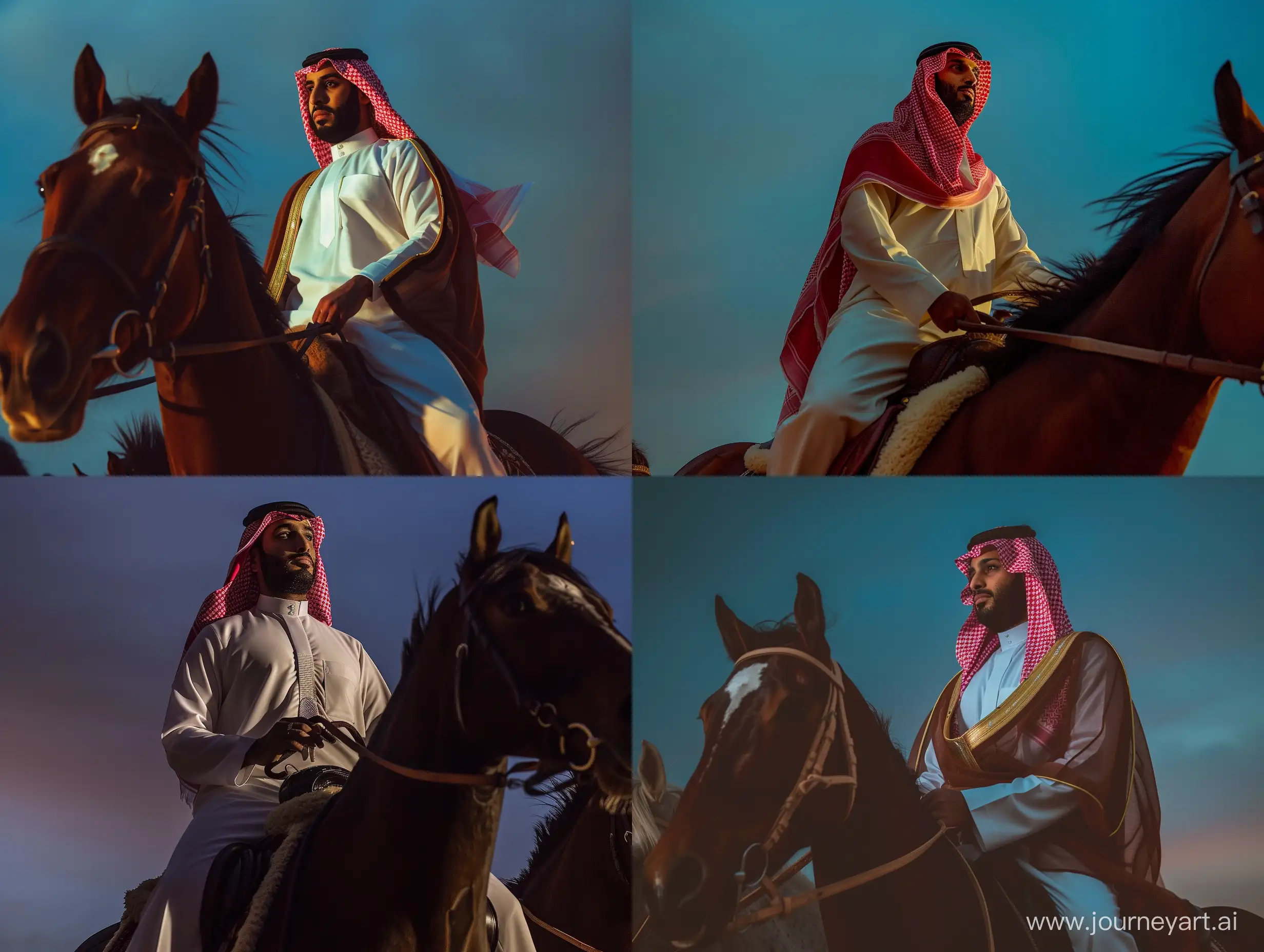 Confident-Saudi-Prince-Riding-Arabian-Horses-at-Night-in-Cinematic-Style