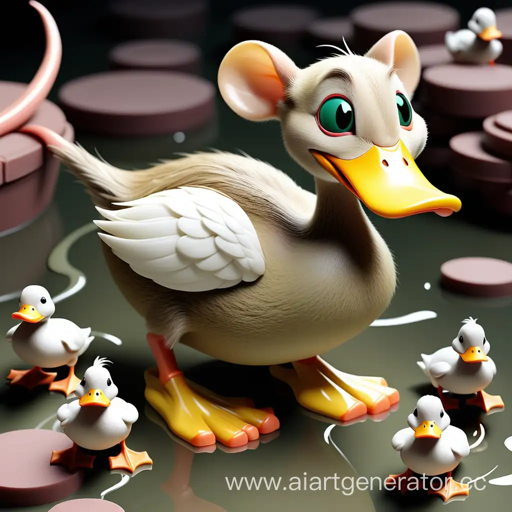 A mixture of mouse and duck