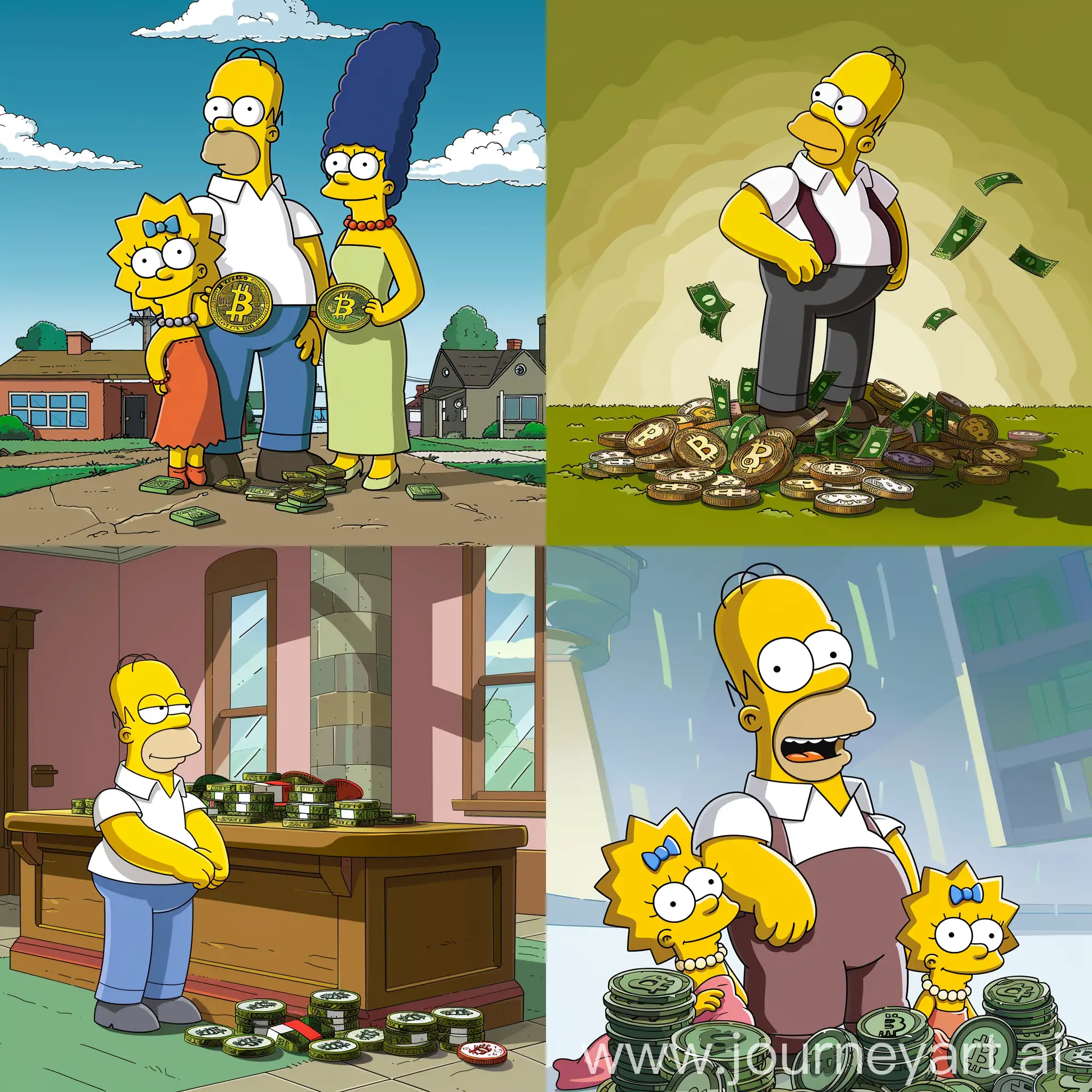 The-Simpsons-Family-Enjoying-Bitcoin-Earnings