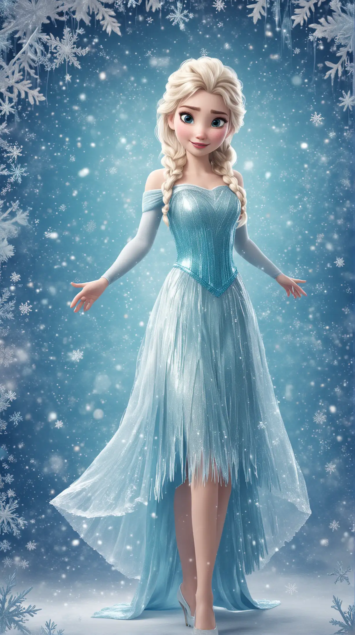 Frozen themed birthday background