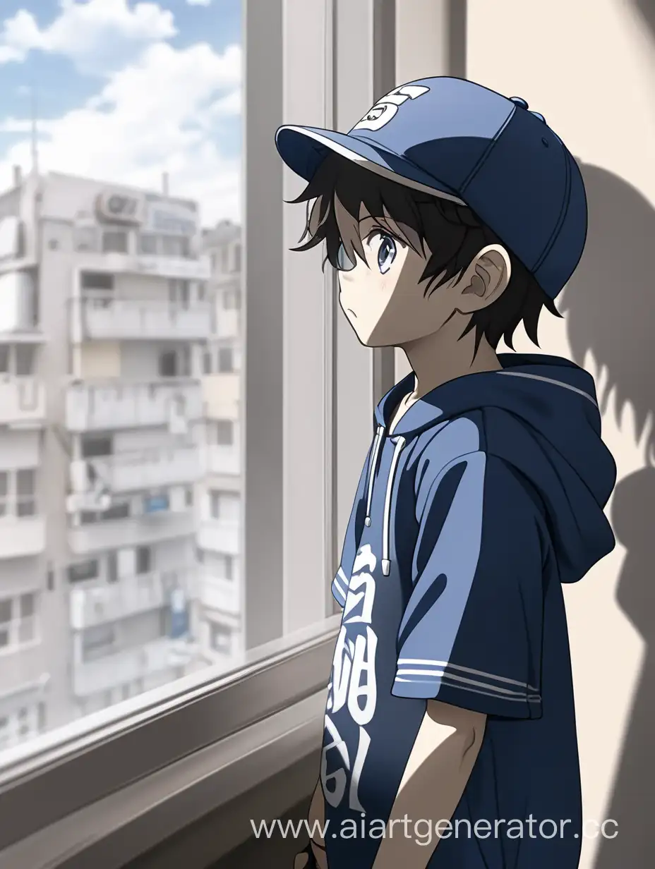 Anime-Illustration-Sick-Child-Waiting-by-the-Window