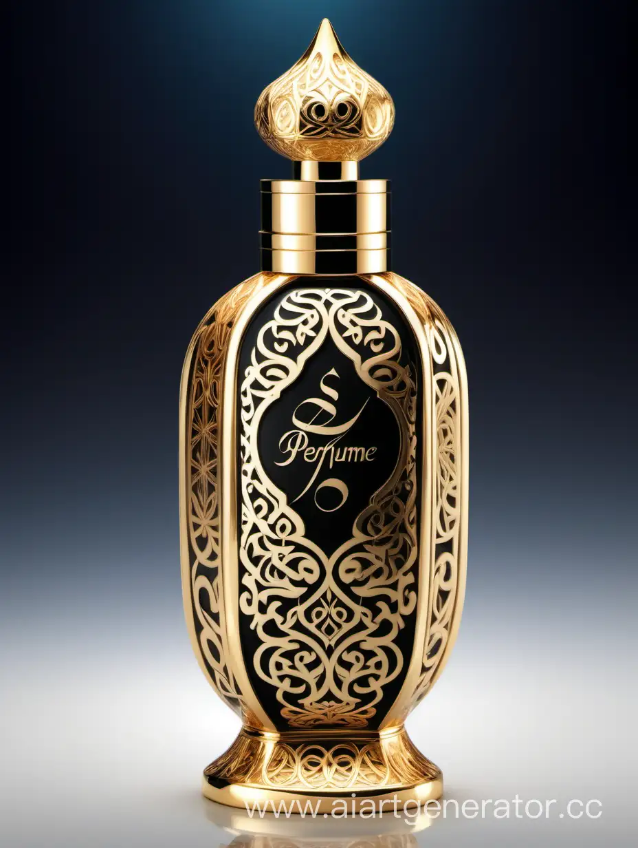 Luxury-Perfume-Decorated-with-Arabic-Calligraphic-Ornamental-Cap