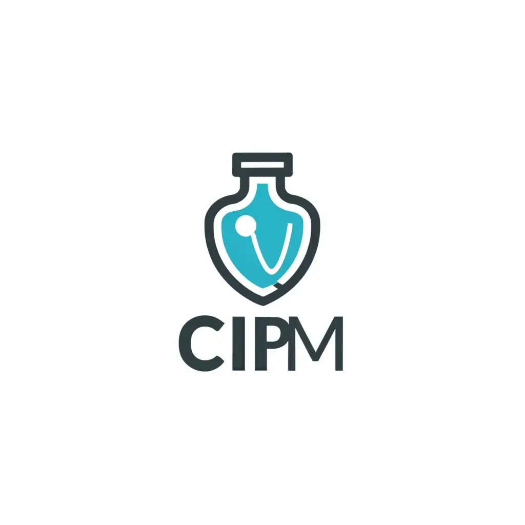a logo design,with the text "CIPM", main symbol:Medicine preventive,Minimalistic,be used in Medical Dental industry,clear background