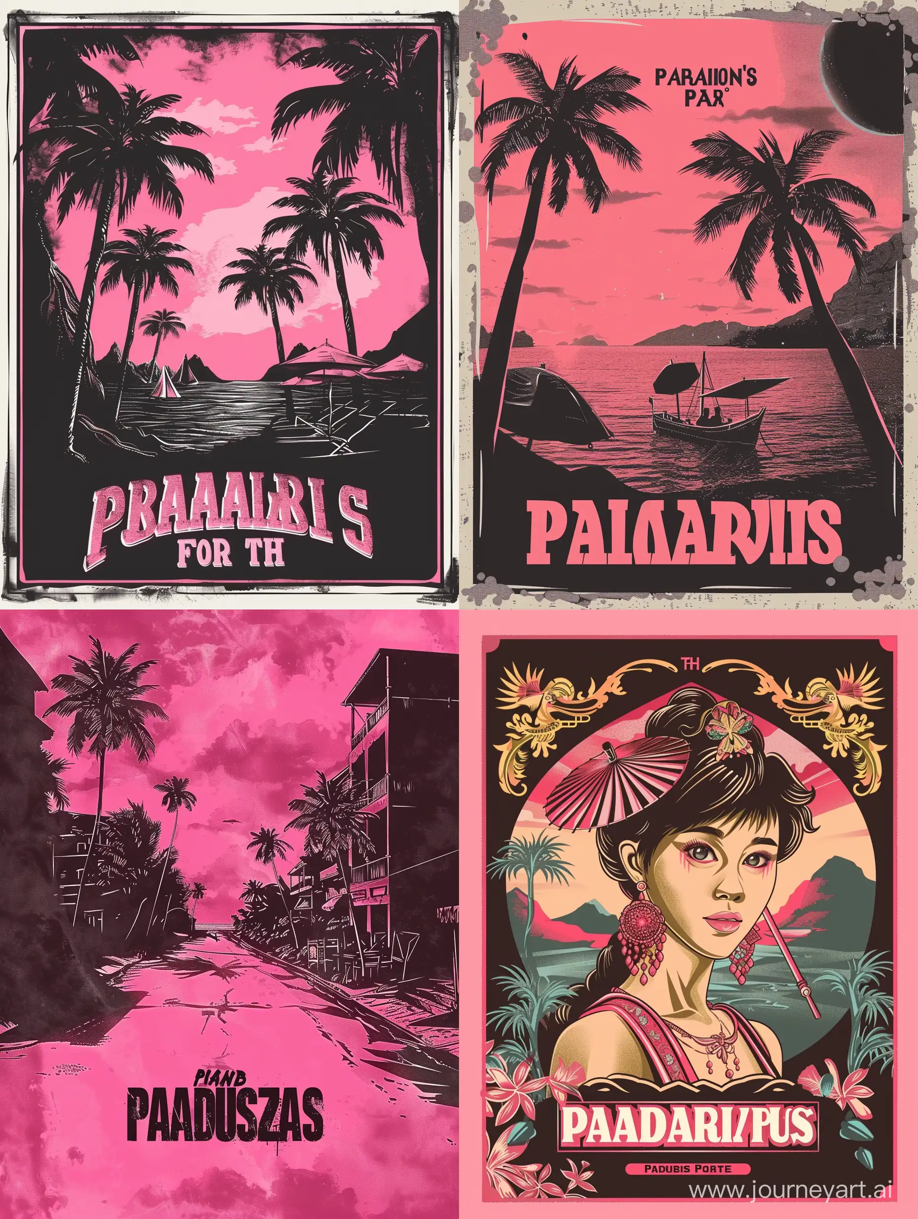 Paradise-Party-Poster-in-Pink-Tones