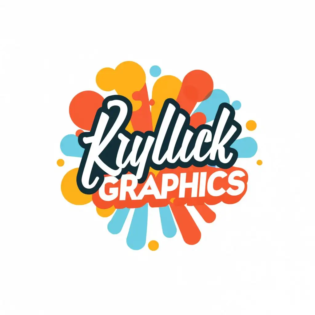 logo, colorful, with the text "Krysclick Graphics", typography, be used in Internet industry