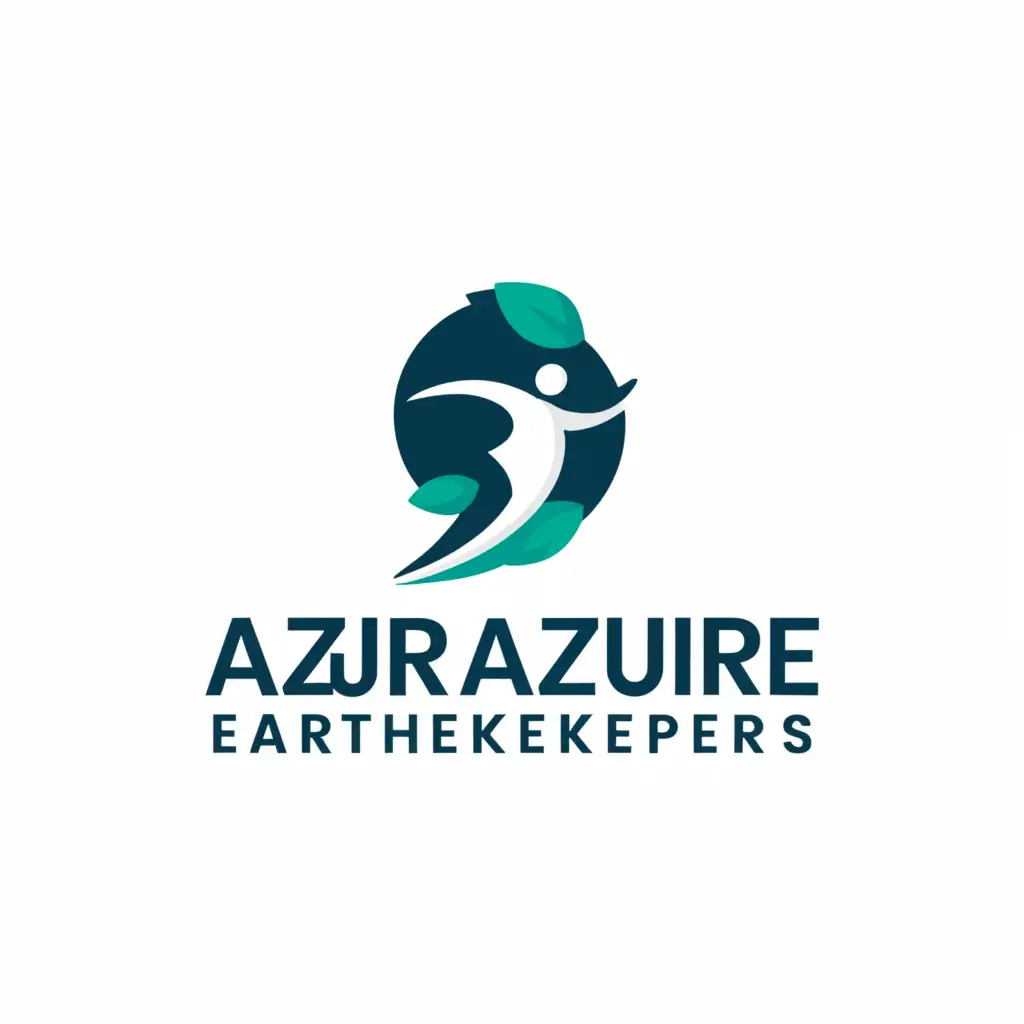 a logo design,with the text "Azure Earthkeepers", main symbol:fun run for nature,Minimalistic,be used in Sports Fitness industry,clear background
