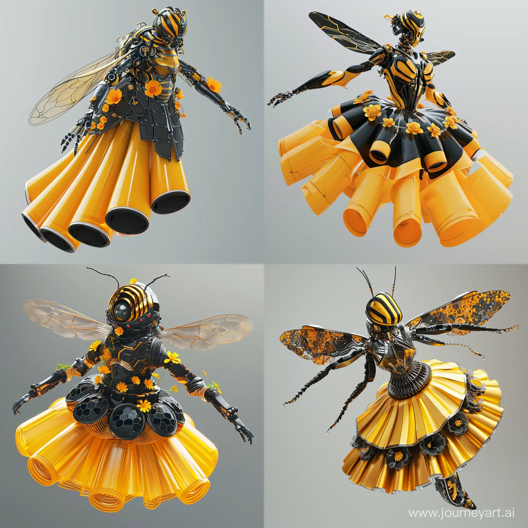Regal-Robotic-Queen-Bee-in-Elegant-Flight