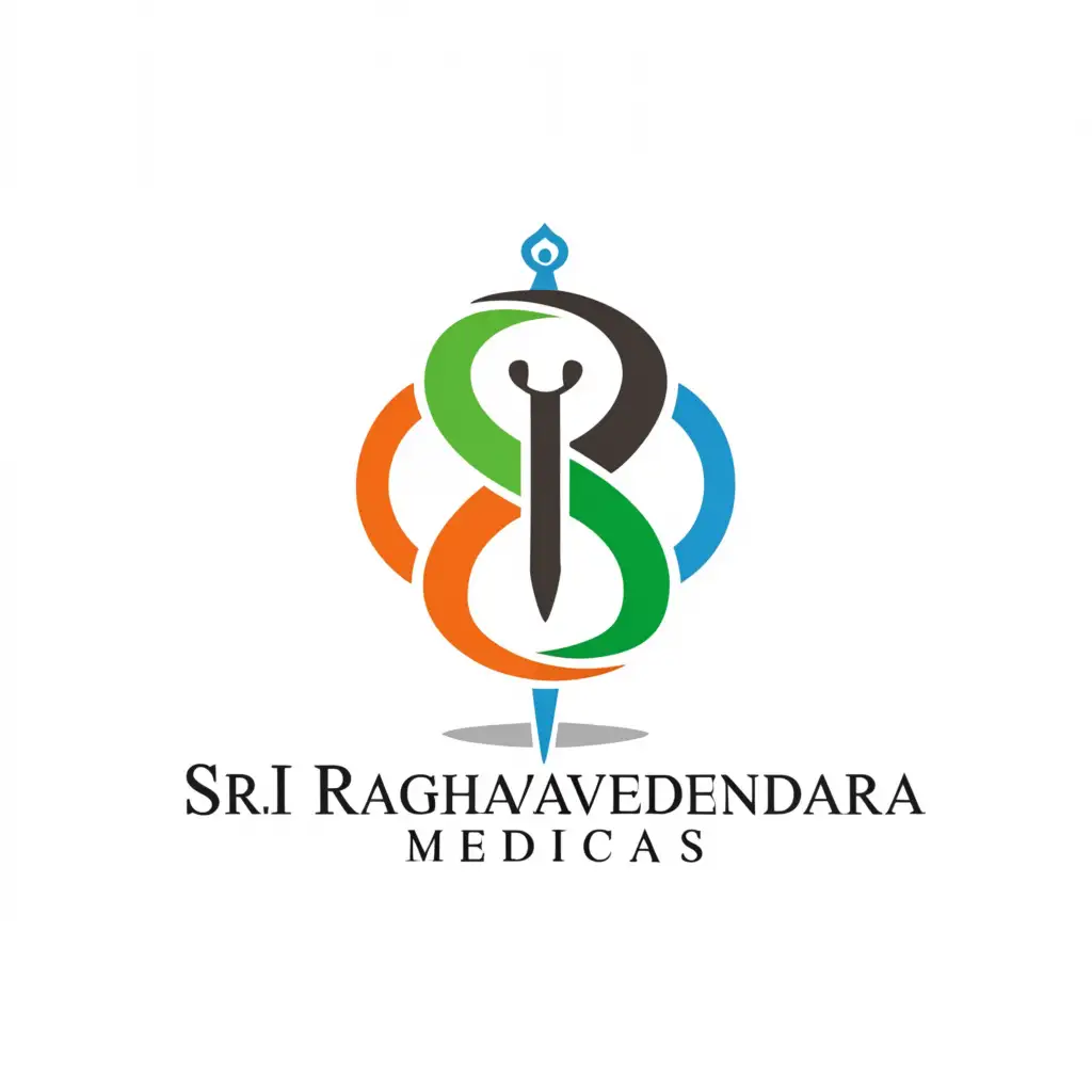 a logo design,with the text "Sri Raghavendra Medicals", main symbol:S R M,complex,be used in Medical Dental industry,clear background