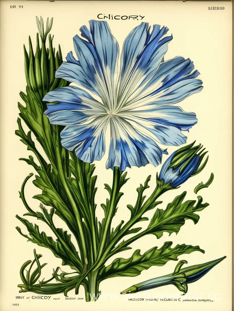Vibrant-Chicory-Flower-Blooms