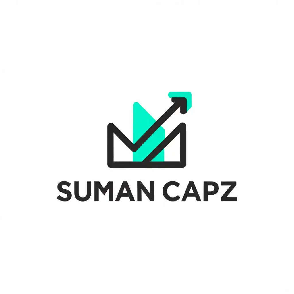 a logo design,with the text "Suman Capz", main symbol:uptrend,Minimalistic,be used in Finance industry,clear background