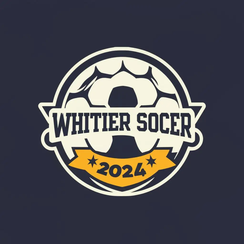 logo, SOCCER BALL 2024, with the text "WHITTIER 
SOCCER CLUB", typography, be used in Travel industry