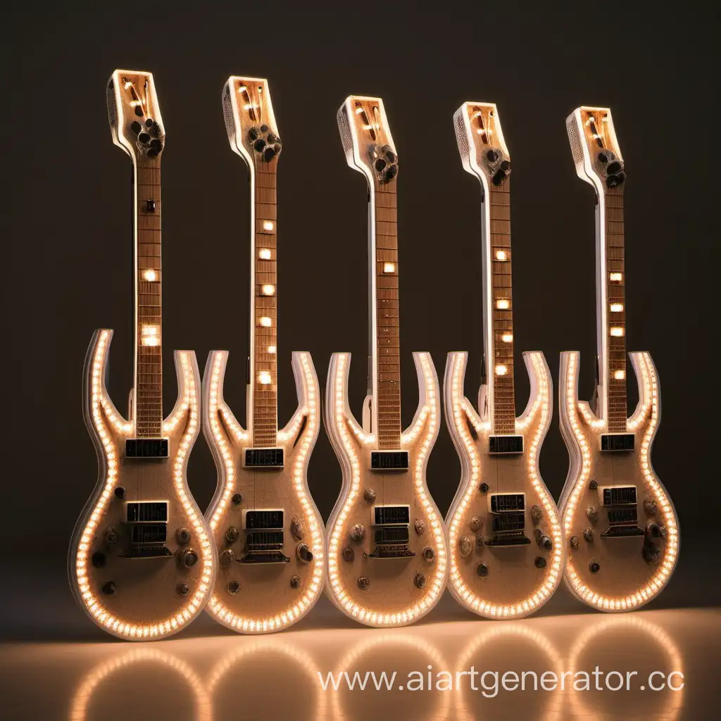 Futuristic-LEDlit-Guitars-Vibrant-Musical-Instruments-with-Unique-Shapes