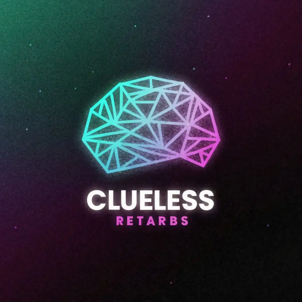 a logo design,with the text 'Clueless Retarbs', main symbol:Synthwave style next Clueless Retarbs,Moderate,be used in Technology industry,clear background