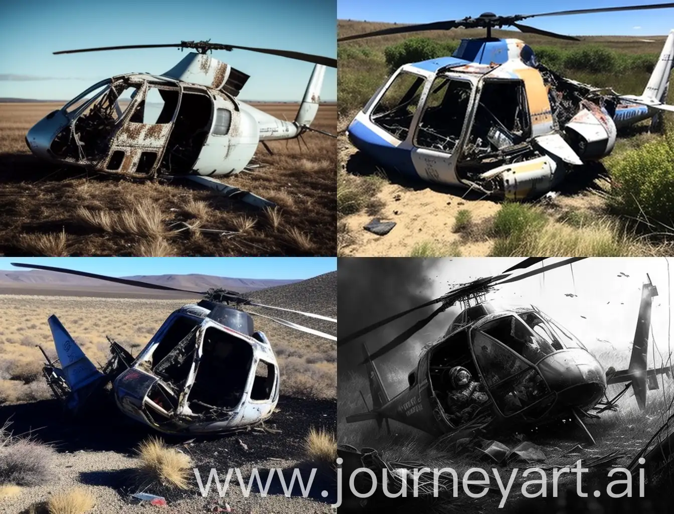 Sebastin-Piera-Helicopter-Crash-Site-Investigation-in-Monochrome