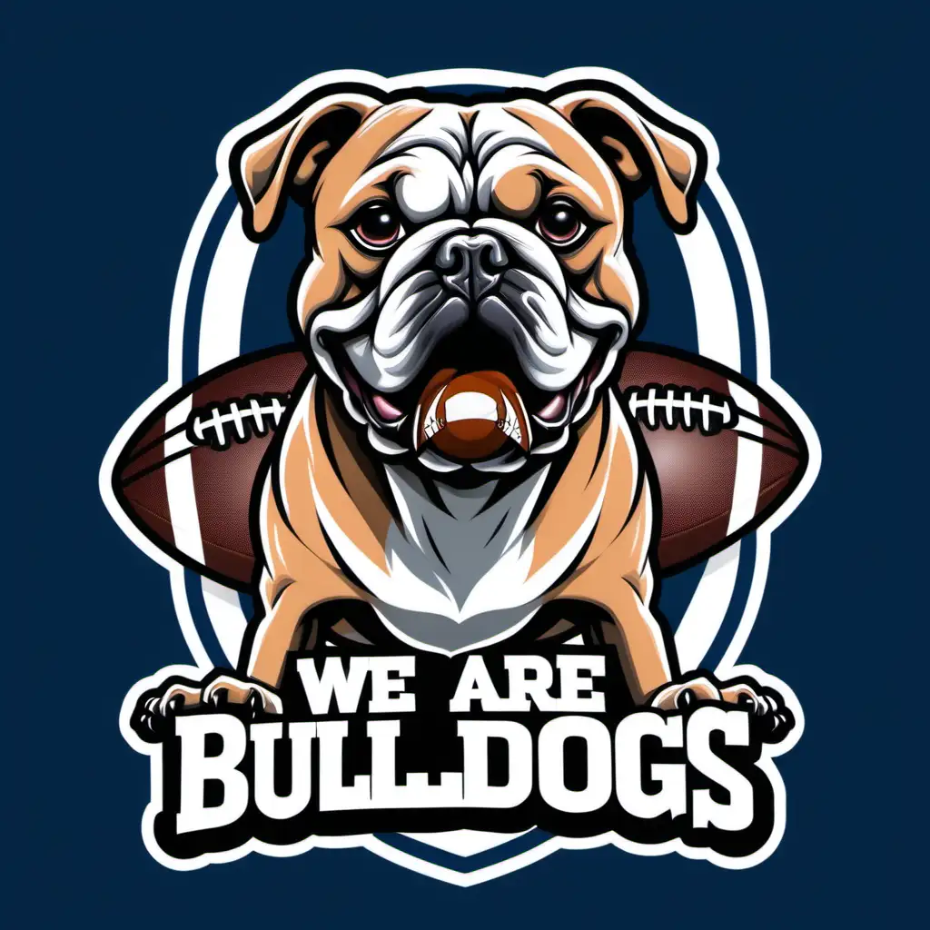 WE ARE BULDOGS, FOOTBALL, NO BACKGROUND