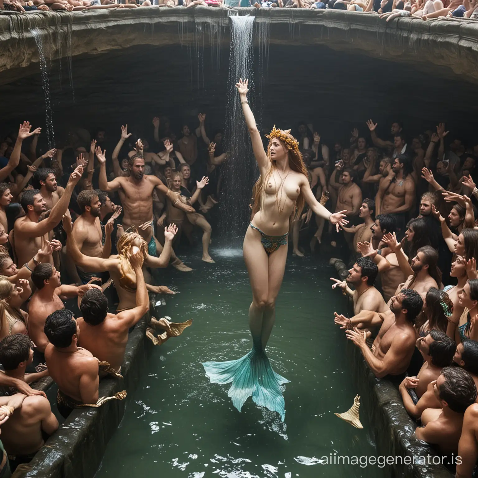 Mermaid Goddess falls in surrender to Roman Senator