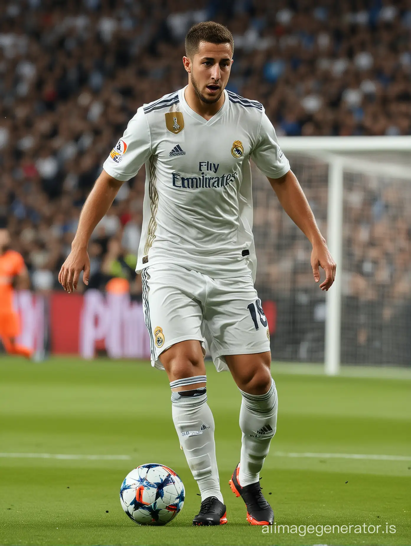Eden Hazard at Real Madrid on the ball