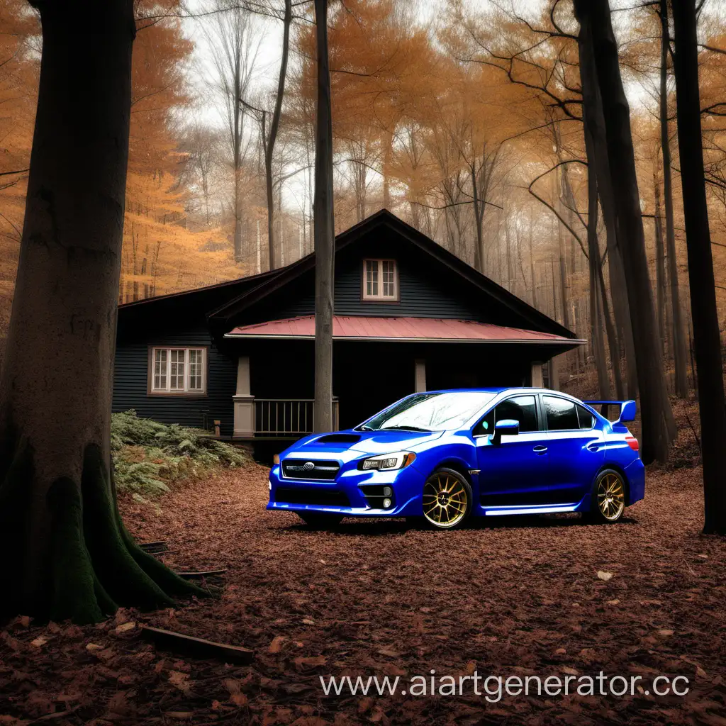 Autumn-Forest-Scene-with-Subaru-WRX-STI