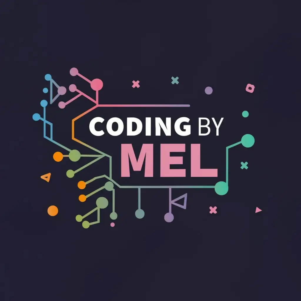 LOGO-Design-For-Coding-by-Mel-Modern-Typography-in-Technology-Industry