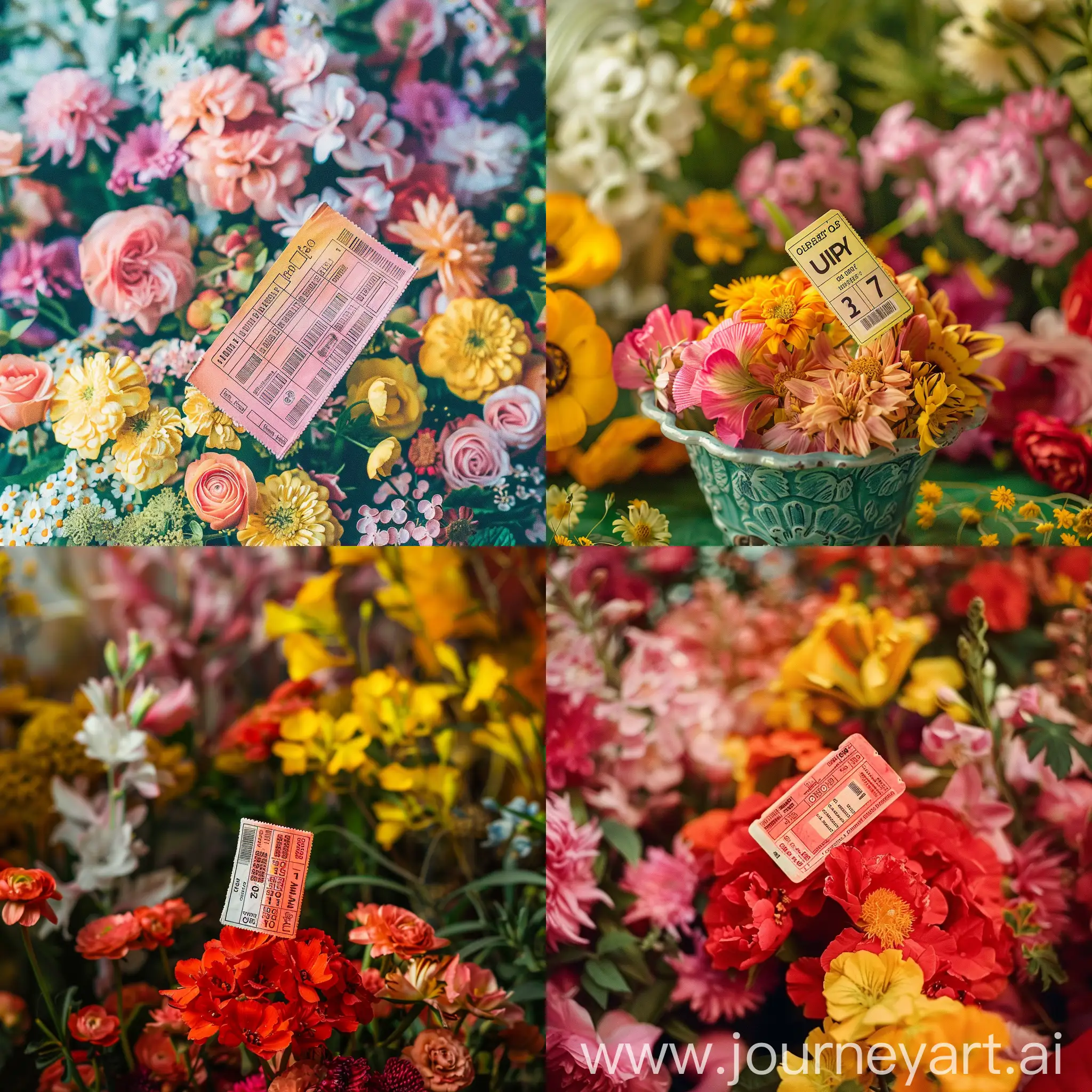 Fortunate-Lottery-Ticket-Surrounded-by-Vibrant-Flowers